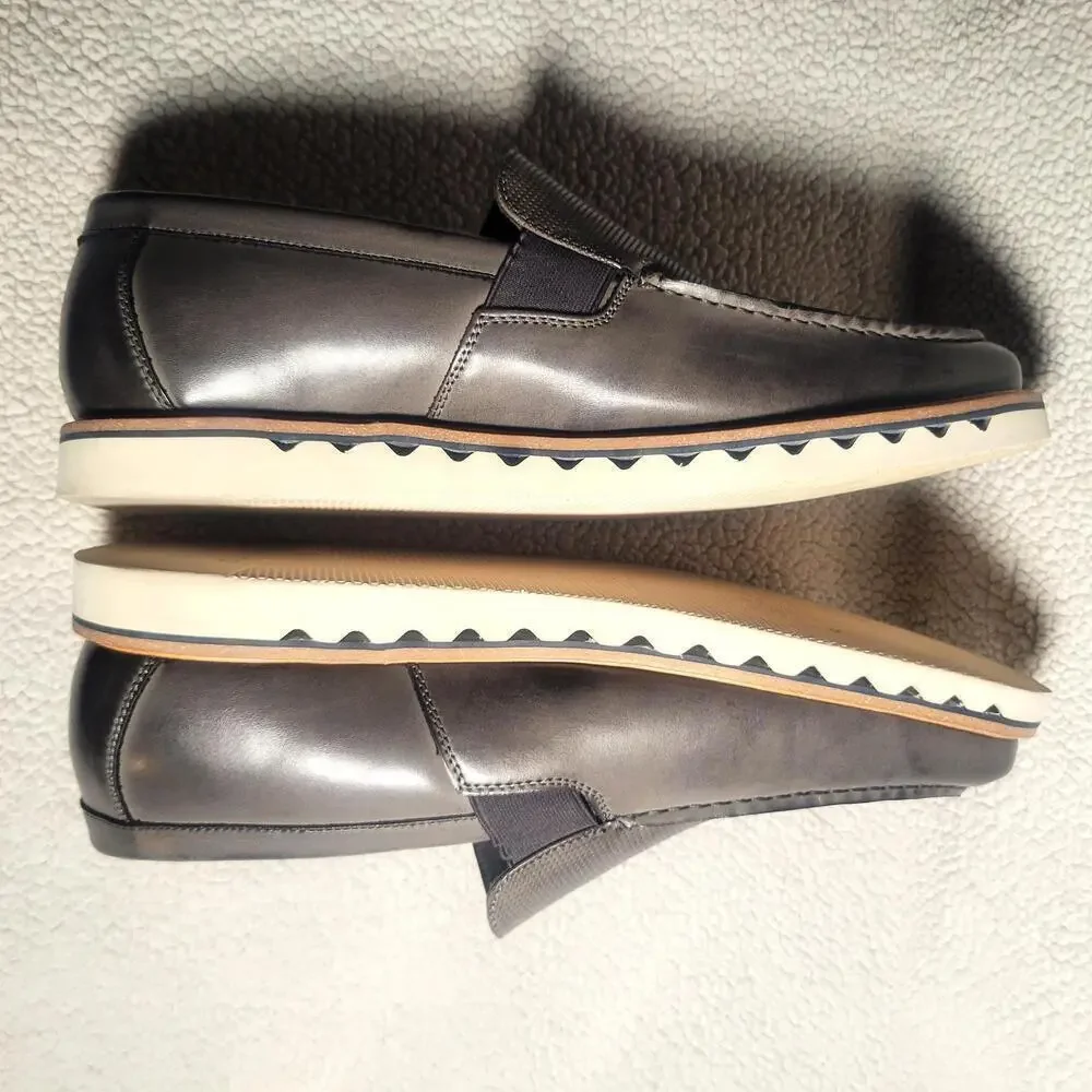 Vance Co. Men's Dallas Slip-on Loafers Gray Comfort Foam - Size 12